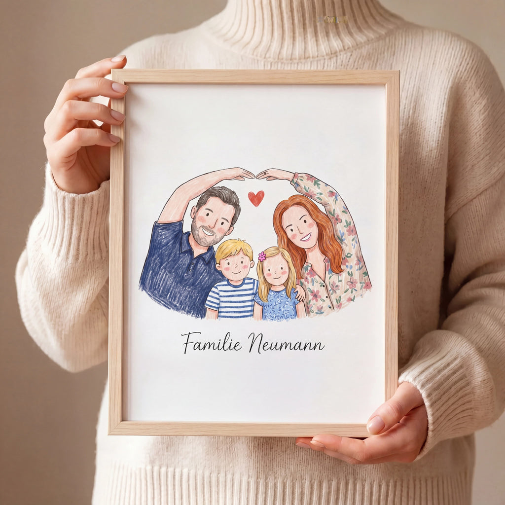 Personalisiertes Familienporträt