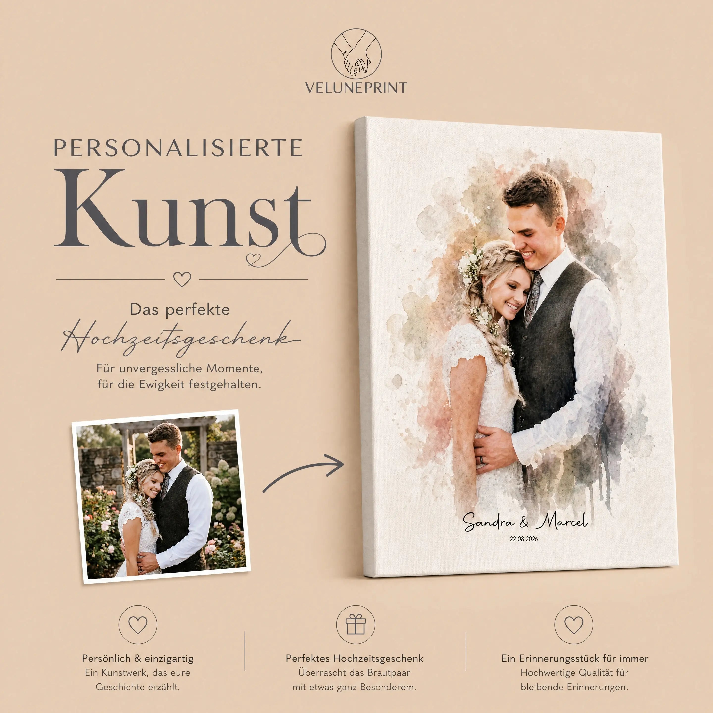 Personalisierte Porträt für Paare (Digital)