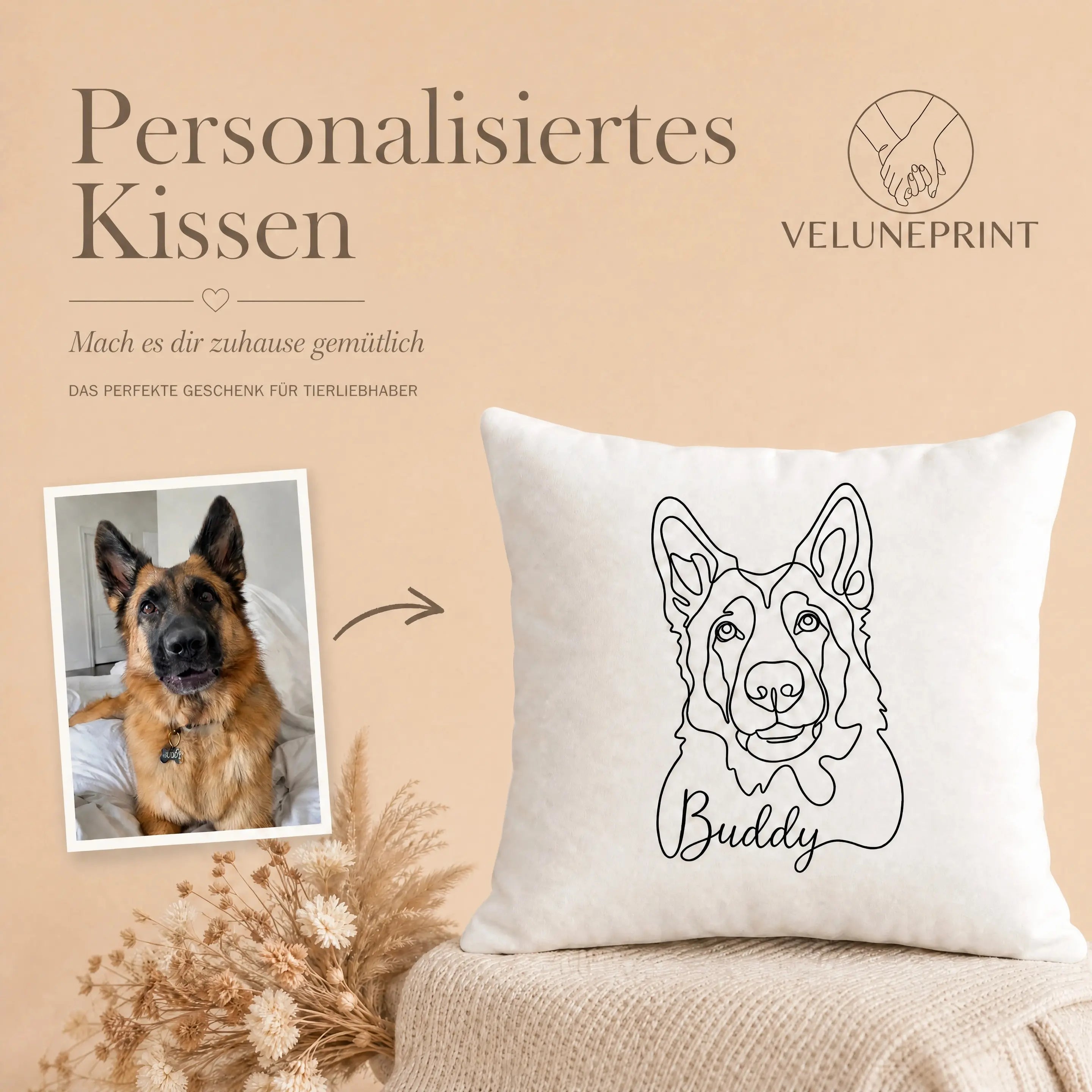 Personalisiertes Kissen für Tierliebhaber