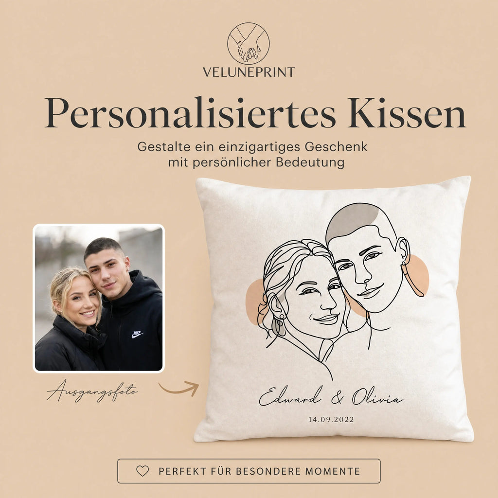 Personalisiertes Kissen für Paare