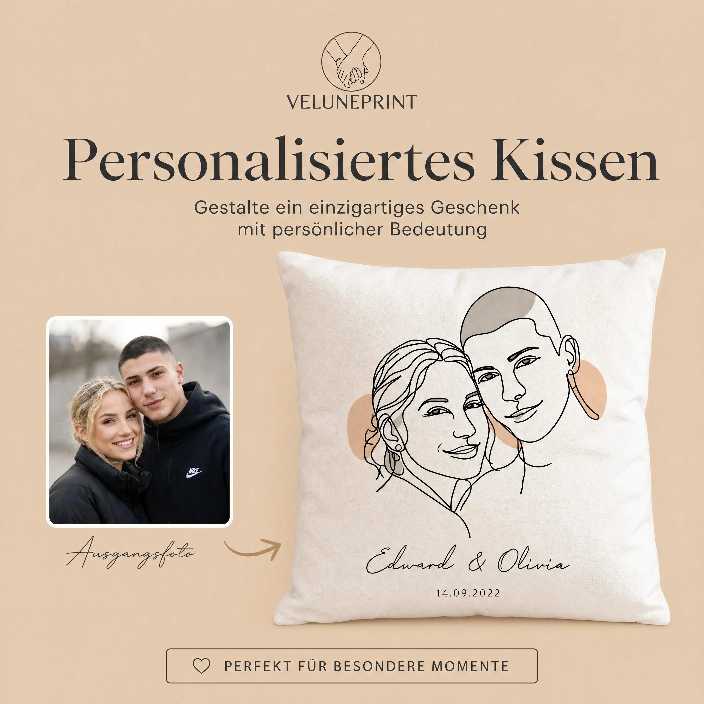Personalisiertes Kissen für Paare
