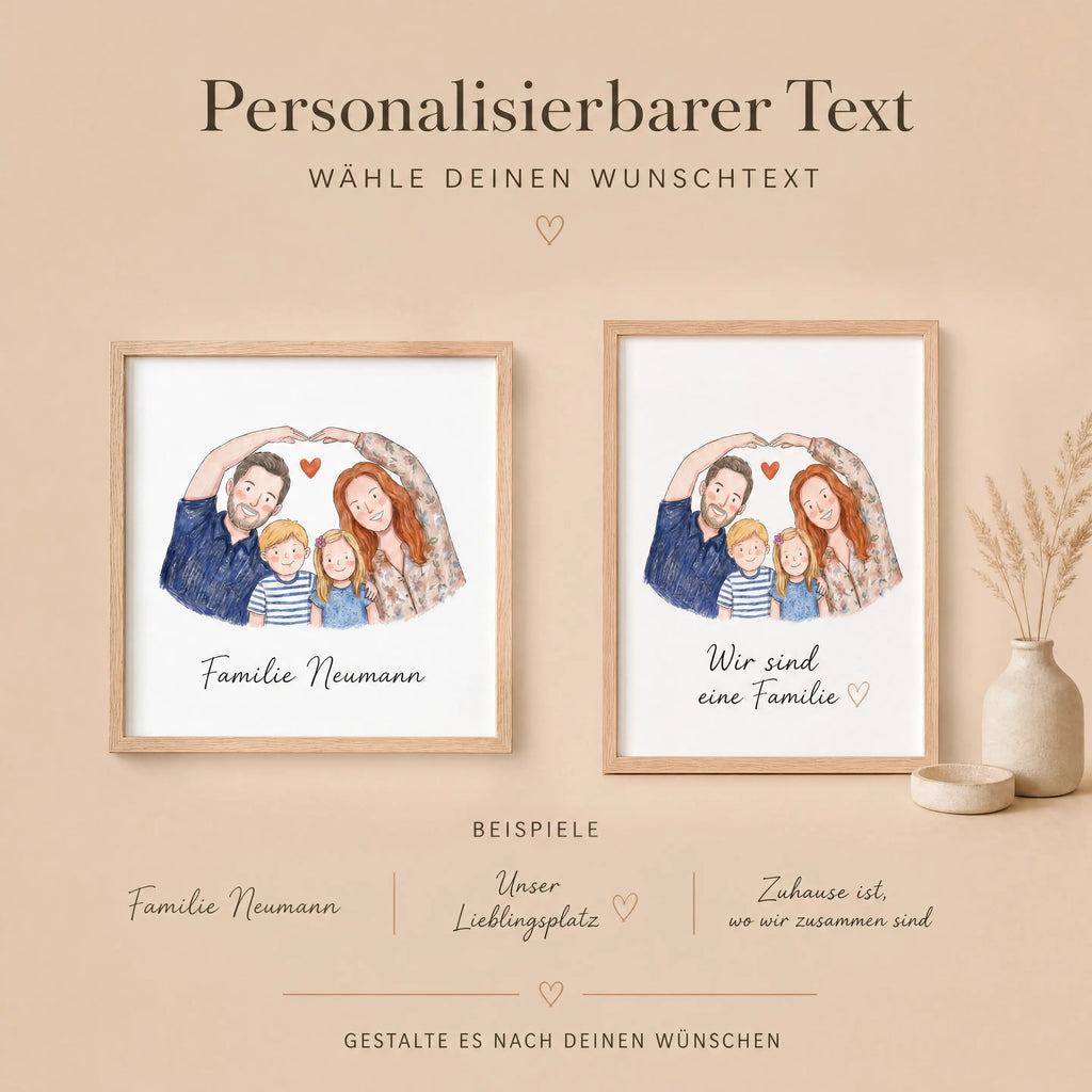 Personalisiertes Familienporträt - Poster (Digital)
