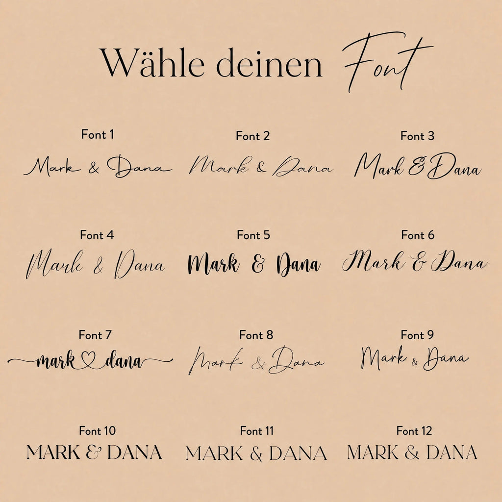 Personalisierte Leinwand für Paare