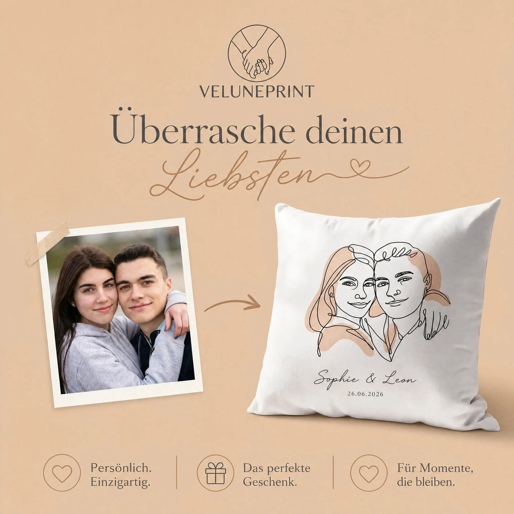 Personalisiertes Kissen für Paare