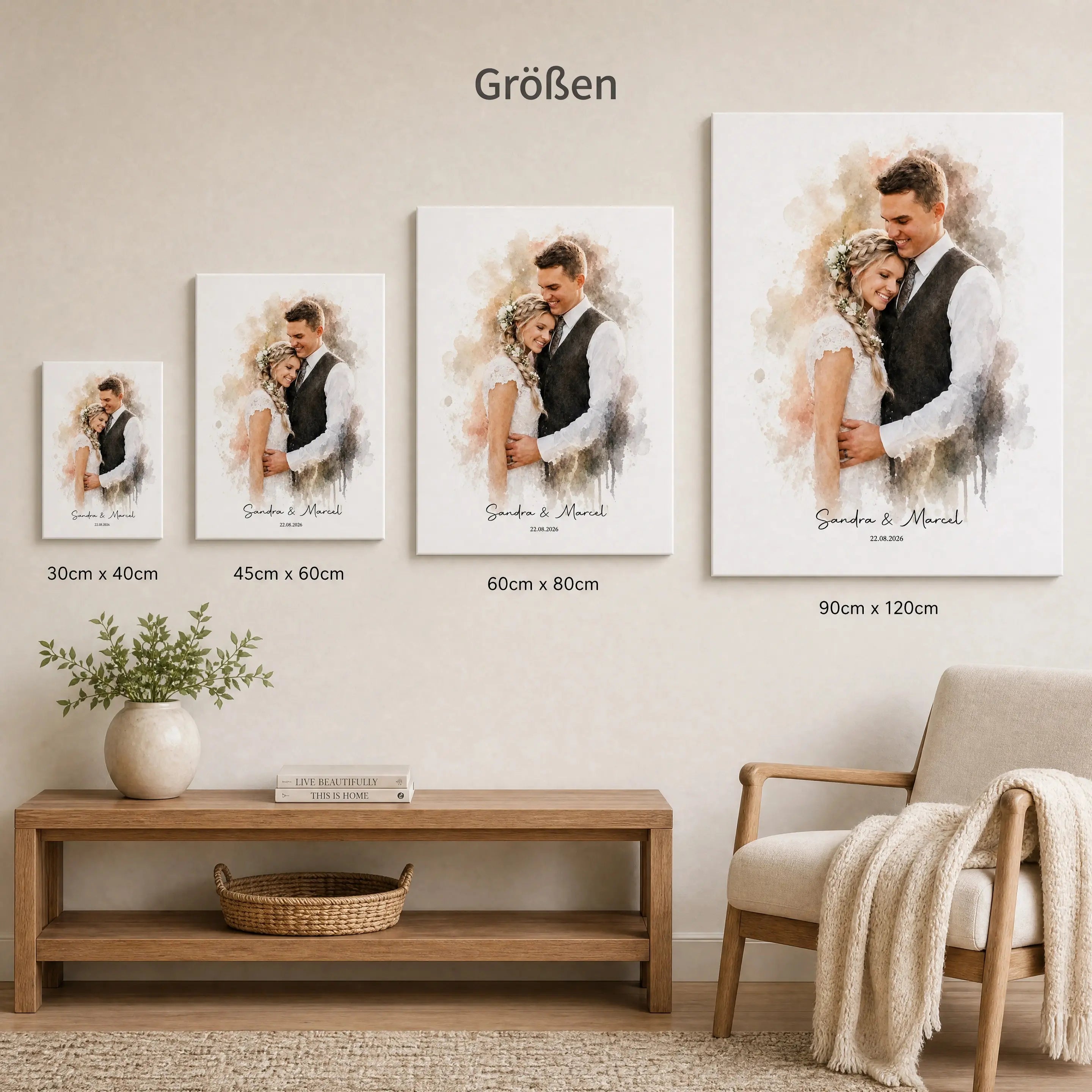 Personalisierte Porträt für Paare (Digital)