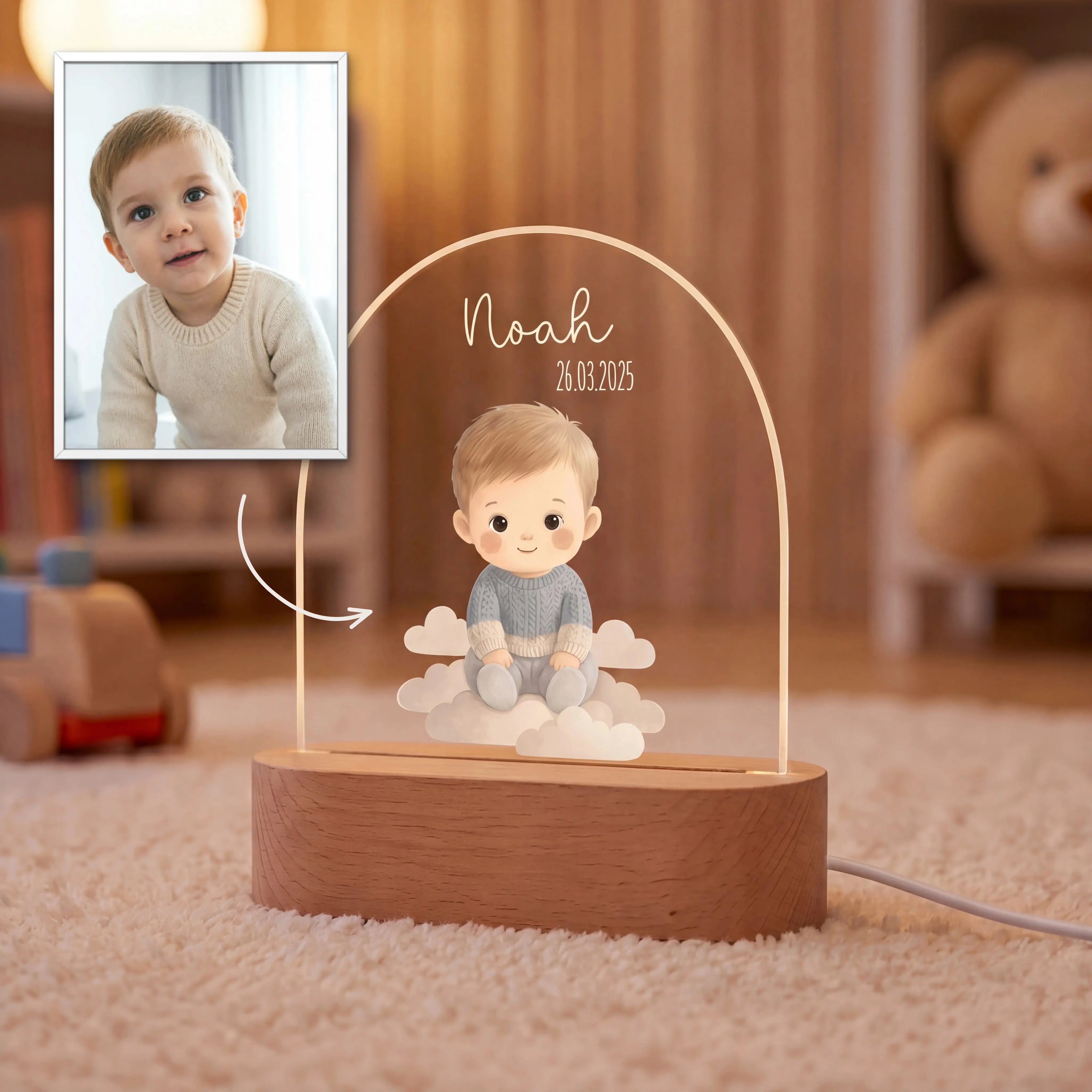 Personalisierte Kinderlampe